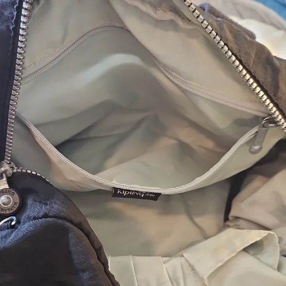 Kipling Black Handbag with Silver Zipper - Picture 10 of 17